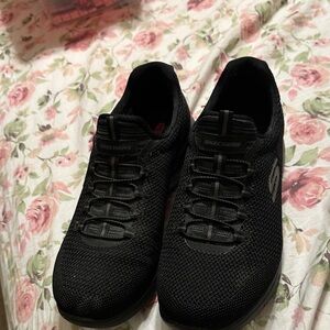 Skechers Women’s Black Knit Sneakers